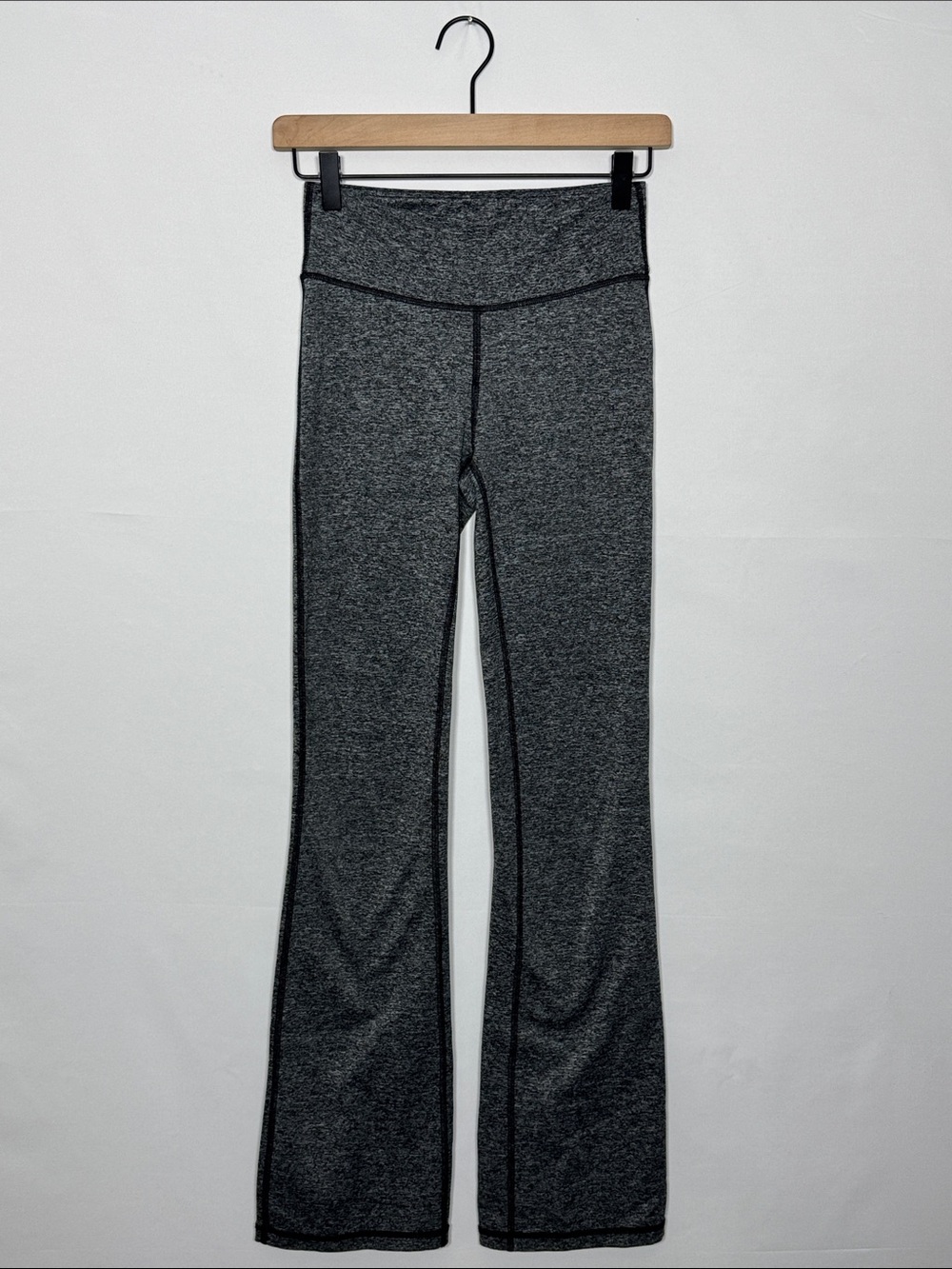 WAP124 {aerie Offline} Black White Spacedye High Rise Flare Yoga Leggings Pants